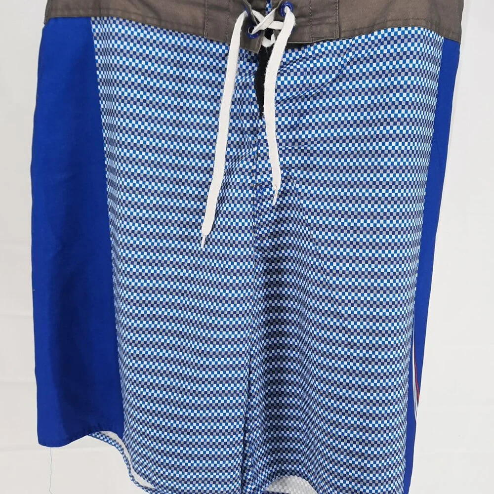 Bud Light Board Shorts Men's 36 Swim Trunks Spell Out Surf Beach Blue Outdoor - Picture 5 of 7